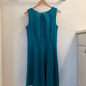 AB Studio Teal Fit & Flare Dress